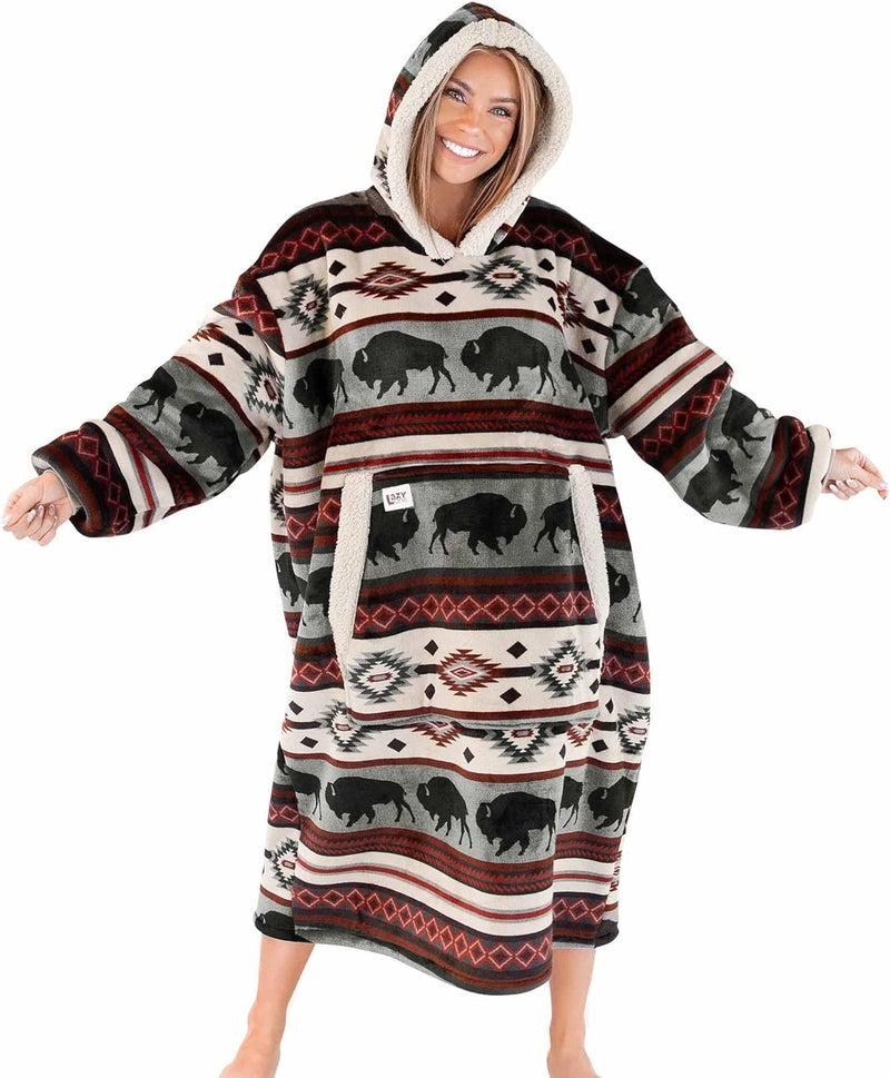 Lazy One LazyOne Oversized Blanket Hoodie, Oversized Hoodies for Women and Men, One Size Fits All Wearable Blankets - Image 1